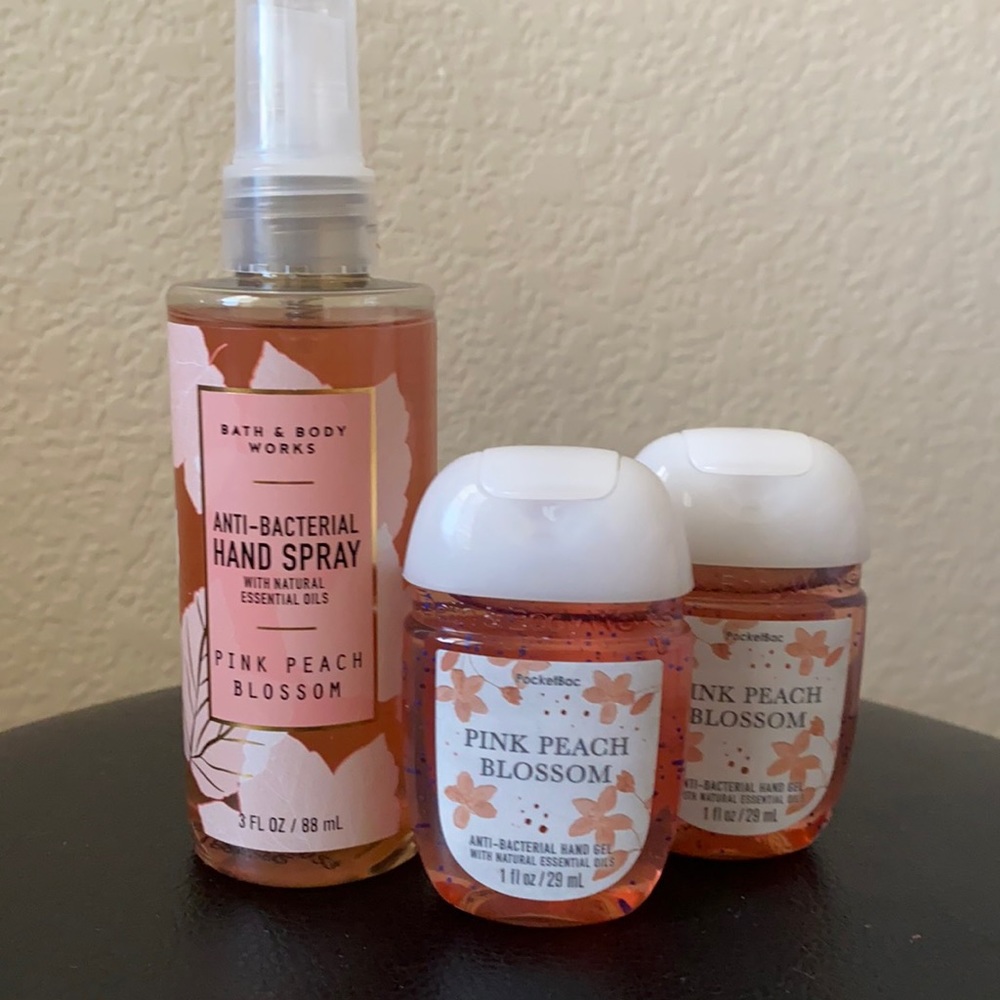 Bath And Body Works peach blossom hand sanitizers